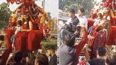 Uttar Pradesh: Breaking Traditional Norms, Bride Rides Horse To Get to Groom’s House in Muzaffarnagar (Watch Video)