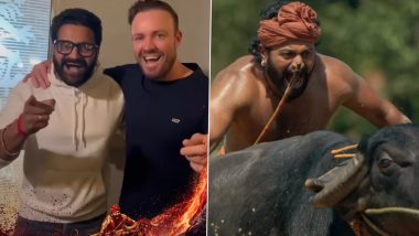 AB De Villiers Meets Kantara Director Rishab Shetty; Cricketer Gives a Generous Shoutout to His Film (Watch Video)