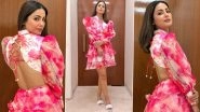 Hina Khan Flaunts Her Sexy Back in Cut-Out Tie-Dye Dress That&rsquo;s an Apt Choice for a Stylish Day Out; View Pics