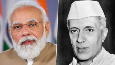 Pandit Jawaharlal Nehru Birth Anniversary 2022: PM Narendra Modi Pays Tributes to India's First Prime Minister, Says 'We Recall His Contribution to Nation'