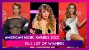 American Music Awards 2022 Full List Of Winners: Harry Styles, Taylor Swift, BTS Win Big At AMAs