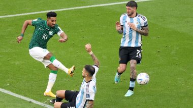 Saudi Arabia Stun Argentina at FIFA World Cup 2022 Despite Lionel Messi's Goal, Salem Al-Dawsari Stunner Hands KSA 2-1 Win