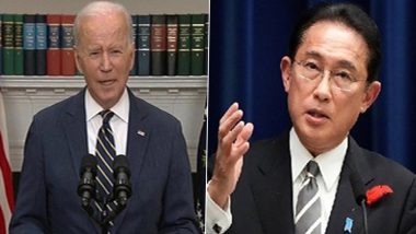 US President Joe Biden Meets Japanese PM Fumio Kishida, Condemns North Korea’s Provocative Ballistic Missile Programs