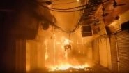 Chandni Chowk Fire: Massive Blaze Continues in Delhi's Bhagirath Palace Market, Firefighting Operation Underway (See Pics)