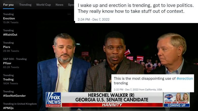 ‘Erection’ Trends and Twitterati’s Best Guess Is Herschel Walker’s ...