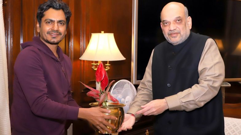 Nawazuddin Siddiqui Pays Courtesy Visit to Union Home Minister Amit Shah (View Pic)