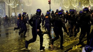 FIFA World Cup 2022 Final: French Police Use Tear Gas Against Fans on Champs-Elysees in Paris After France's Loss to Argentina: Reports