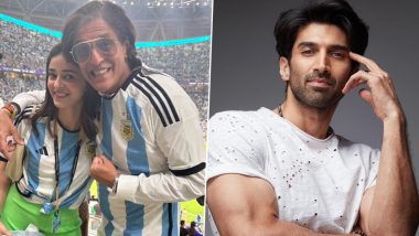 Aditya Roy Kapur and Ananya Panday Attend FIFA World Cup Semi-Finals, Rumoured Couple Pose Together at Airport With Sanjay Kapoor, Chunky Panday, Shanaya Kapoor (View Pics and Video)