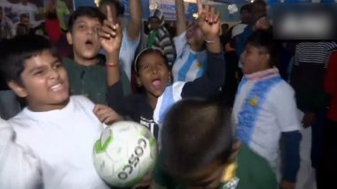 Argentina Wins FIFA World Cup 2022 Final, Fans Celebrate at Shree Bhoomi Sporting Club in Kolkata (Watch Video)