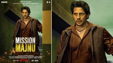 Mission Majnu: Sidharth Malhotra, Rashmika Mandanna-starrer to Premiere on Netflix on January 20, 2023