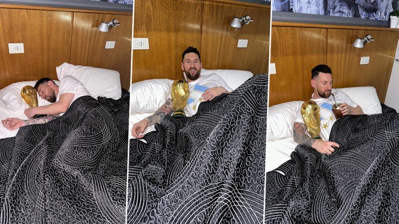 Messi Shares Pictures Sleeping With FIFA World Cup 2022 Trophy; Viral ...