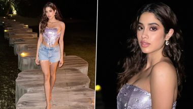 Janhvi Kapoor Wears Lilac Bandana Top With Denim Shorts in Her Latest Maldives Photo Dump; See Pics