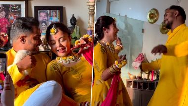 Devoleena Battacharjee Shares Memorable Moments of Her Dancing With Beau Shanawaz Shaikh From Her Haldi Ceremony! (Watch Video)