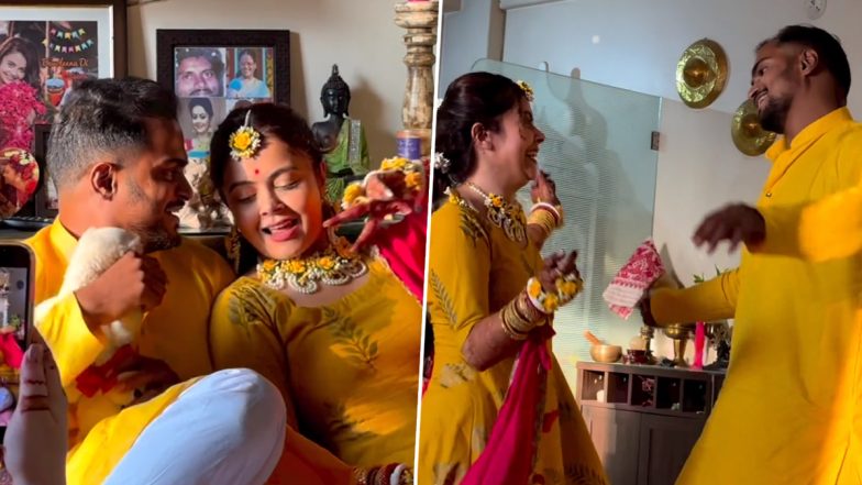 Devoleena Battacharjee Shares Memorable Moments of Her Dancing With Beau Shanawaz Shaikh From Her Haldi Ceremony! (Watch Video)