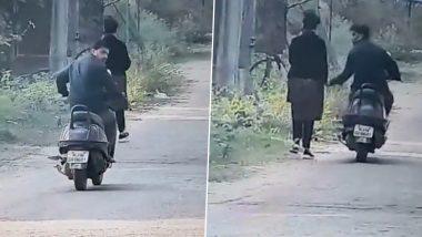 Rajasthan Shocker: Scooty Rider Touches Woman Inappropriately in Broad Daylight on Jaipur Road, Video Goes Viral