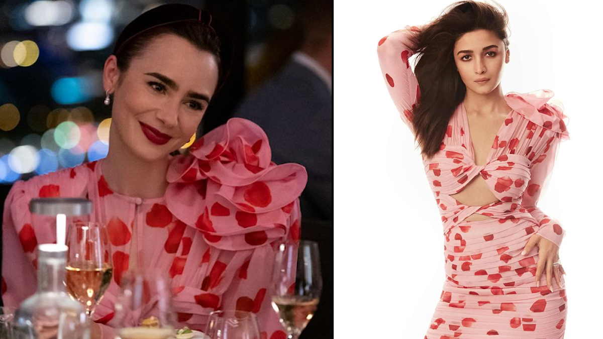 Netizens Spot Emily In Paris Actor Lily Collins Wearing Same Dress As Alia  Bhatt In Koffee With Karan