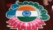 Republic Day 2023 Rangoli Designs: Beautiful and Unique Rangoli Patterns for Home or Workplace as Part of Gantantra Diwas Decorations (Watch Videos)