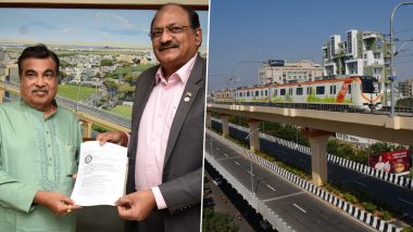 Nitin Gadkari Congratulates Team NHAI, Maha Metro on Achieving ‘Guinness Book of World Record’ by Constructing Longest Double Decker Viaduct in Nagpur