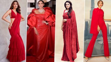 Christmas 2022 Fashion: Sonam Kapoor, Kriti Sanon, Kajol's Recent Appearances in Red That Set the Mood for Xmas
