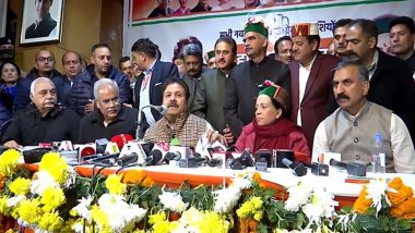 Himachal Pradesh CM Race: Not Pratibha Singh, Congress Considering Sukhwinder Singh Sukhu, Mukesh Agnihotri and Rajinder Rana for Chief Minister Post