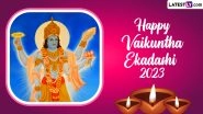 Vaikuntha Ekadashi 2023 Greetings: Bhagwan Vishnu Photos, Videos, Wishes and Messages Go Viral To Celebrate Hindu Festival