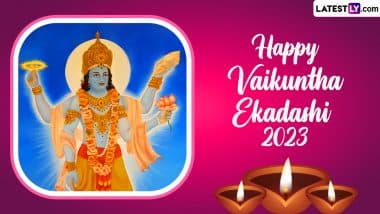 Vaikuntha Ekadashi 2023 Greetings and Messages: Share Wishes, Lord Vishnu Images and HD Wallpapers on the Auspicious Occasion of Mukkoti Ekadashi