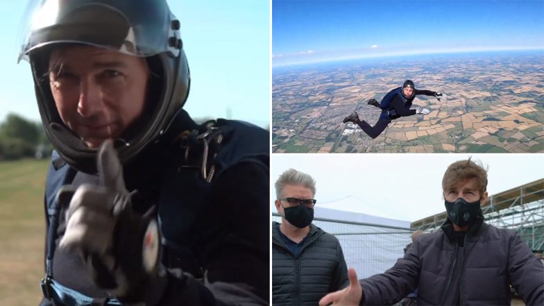 Mission Impossible - Dead Reckoning Part One: Tom Cruise Jumps From a Helicopter in This 'Biggest Stunt in Cinema's History' (Watch BTS Video)