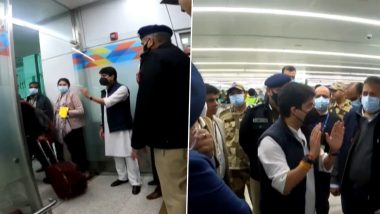 Delhi Airport Congestion: Aviation Minister Jyotiraditya Scindia Visits IGI Airport’s Terminal 3 To Inspect Arrangements (Watch Video)