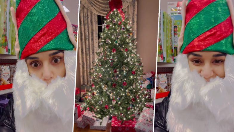 Preity Zinta Shares Sneak Peek of Her Christmas Tree and Decorations; Check Out Actress' Santa Claus Look! (Watch Video)