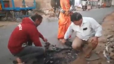 Viral Video: Men in Agra Rip Up Poor-Quality Road With Bare Hands to Expose 'Corruption'