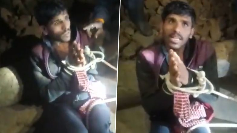 Viral Video: Man Accused of Motor Theft Tied With Rope, Beaten in Madhya Pradesh's Guna