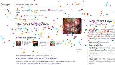 Google Search 'Countdown to New Year 2023' and Enjoy The Burst of Colourful Confettis Ahead of Happy New Year's Day!