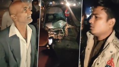 Video: Locals Confront Drunk UP Policeman After He Rams Car Into Pushcart in Lucknow, Probe Launched