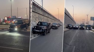 Uttar Pradesh: SUVs Perform Stunts on Busy Road in Amroha, Police Launch Probe After Video Goes Viral