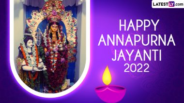 Annapurna Jayanti 2022 Wishes and Greetings: WhatsApp Stickers, GIF Images, HD Wallpapers and SMS To Celebrate the Birth of Goddess of Nourishment