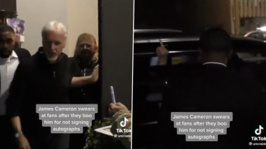 James Cameron Flips Off Fans Who Boo Him For Not Signing Autographs (Watch Video)