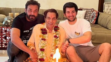 Dharmendra Birthday: Bobby Deol Wishes His Father With Pic of the Duo Along With Grandson Karan Deol (View Post)