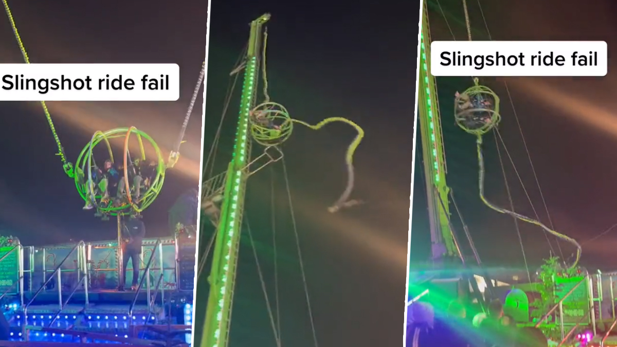 Slingshot Ride Cable Snaps, Video Shows Riders Smash Into Support Beam