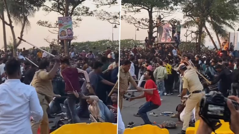 Police Lathi-Charge Salman Khan Fans Waiting Outside Superstar's Galaxy Apartment on His Birthday (Watch Video)