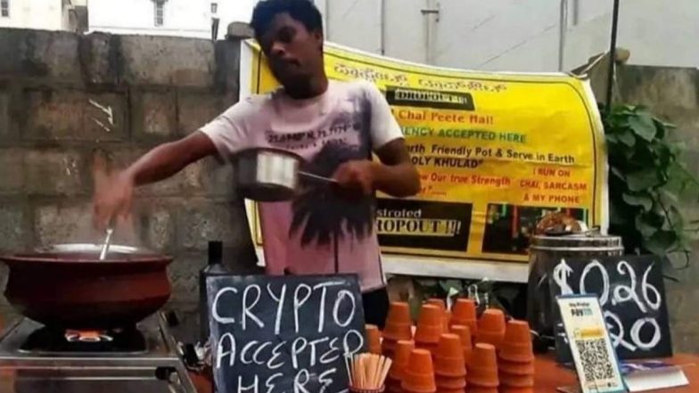 Crypto Chaiwala! Unique Tea Seller Accepts Cryptocurrency At His Makeshift Stall in Bengaluru; See Viral Tweet