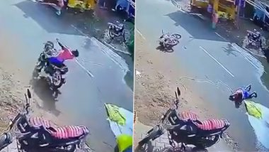 Video: Rope Hanging Loose From Truck Strangles Biker in Tamil Nadu’s Thoothukudi, Leaves Him Seriously Injured (Disturbing Visuals)