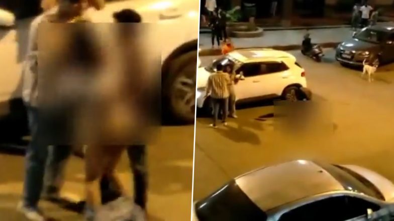 Viral Video: Drunk Woman Creates Ruckus on Road, Hurls Abuses, Strips Down in Thane's Mira Road