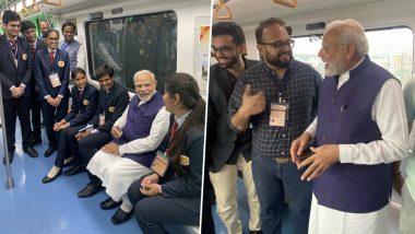 PM Narendra Modi Inaugurates Phase-I of Nagpur Metro Rail Project, Takes Train Ride; Lays Foundation Stone for Phase-II (See Pics)