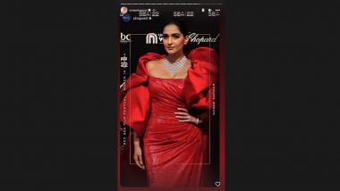 Red Sea Film Festival: Sonam Kapoor Stuns in an Extravagant Red Gown With Chopard Jewellery (View Video and Pics)