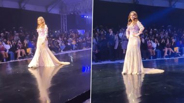 Shehnaaz Gill Walks the Ramp in Lustrous Pink Gown, Turns Showstopper for Ken Ferns (Watch Video)