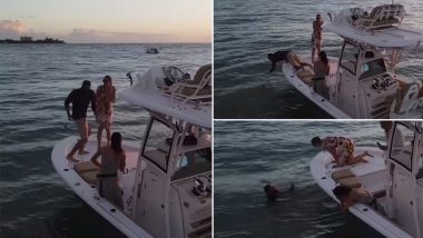 Titanic-Themed Proposal Goes Wrong! Florida Man Dives Into Ocean to Capture Engagement Ring, Leaves His Lover in Splits (Watch Viral Video)