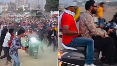 Bholaa: Ajay Devgn Gets Chased by Mob As He Rides a Scooter on Set - Watch