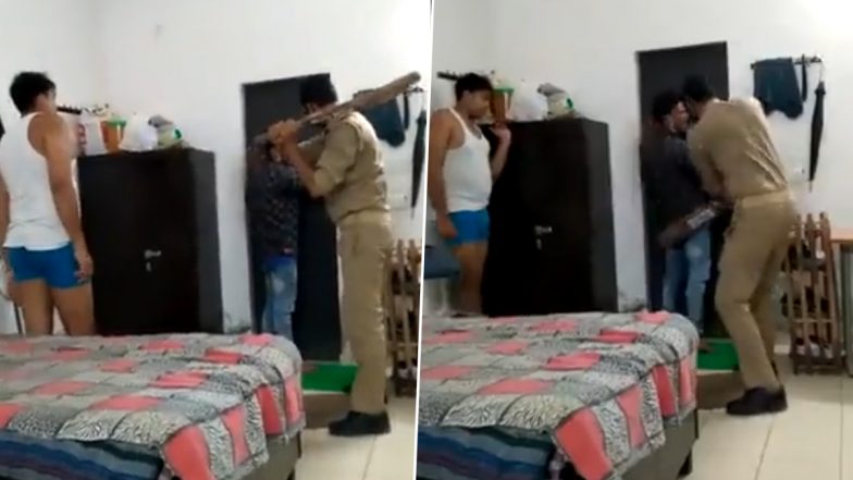 Uttar Pradesh: Old Video of Cops Beating Youth With Bat Over Stains on Uniform Goes Viral Again, UP Police Clarify