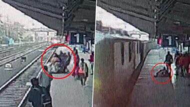 Video: Railway Police Save Two Elderly Women From Being Hit by Train in MP's Hoshangabad Station