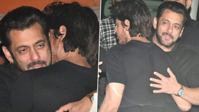 Shah Rukh Khan and Salman Khan Seen Sharing a Hug at ‘Tiger’ Actor’s Birthday Bash; Check Out Other Celebs Who Attended